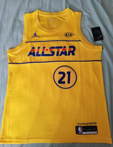 21 Embiid 2021 All star game jersey yellow